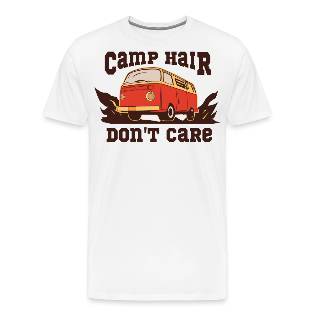 Camp Hair Camping Vanlife Premium T-Shirt Herren - Weiß