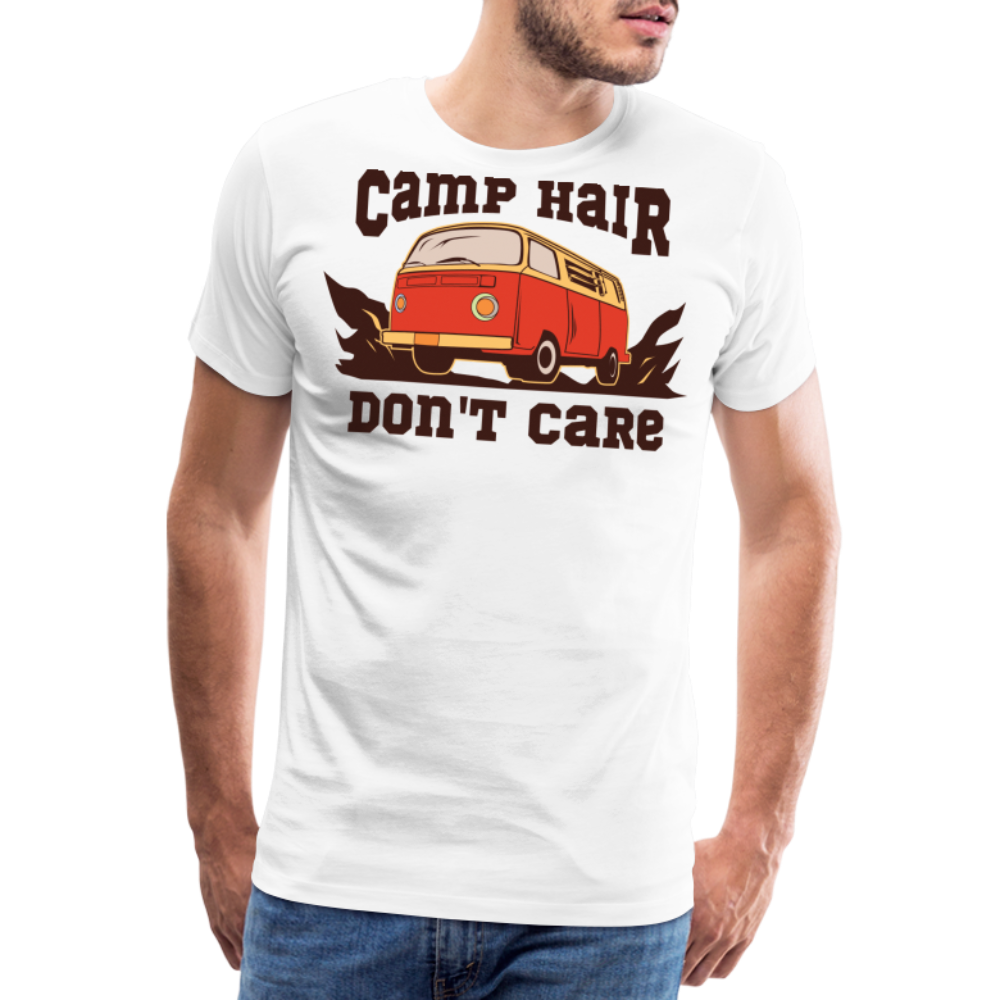 Camp Hair Camping Vanlife Premium T-Shirt Herren - Weiß