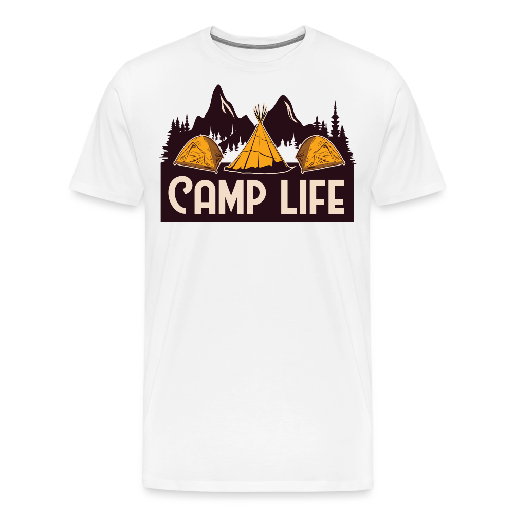 Camp Life Camping Vanlife Premium T-Shirt Herren - Weiß