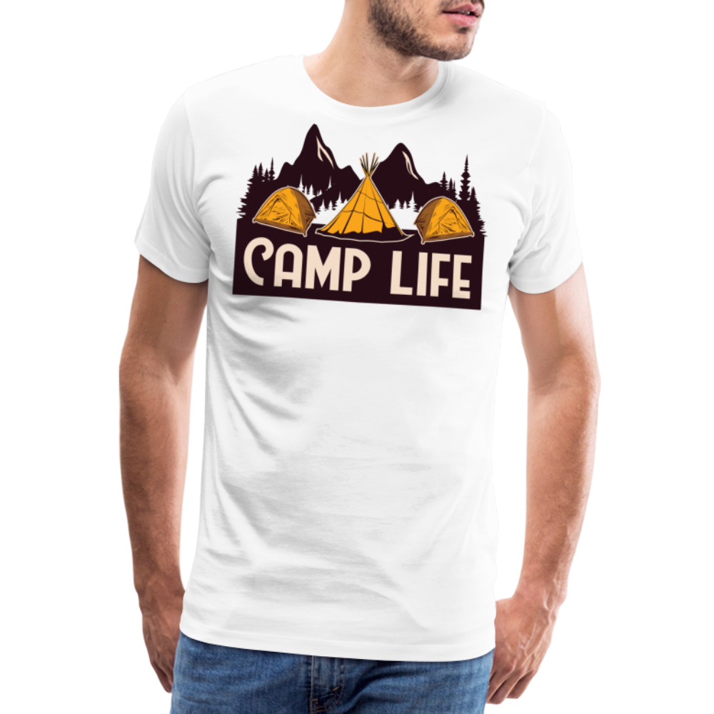 Camp Life Camping Vanlife Premium T-Shirt Herren - Weiß