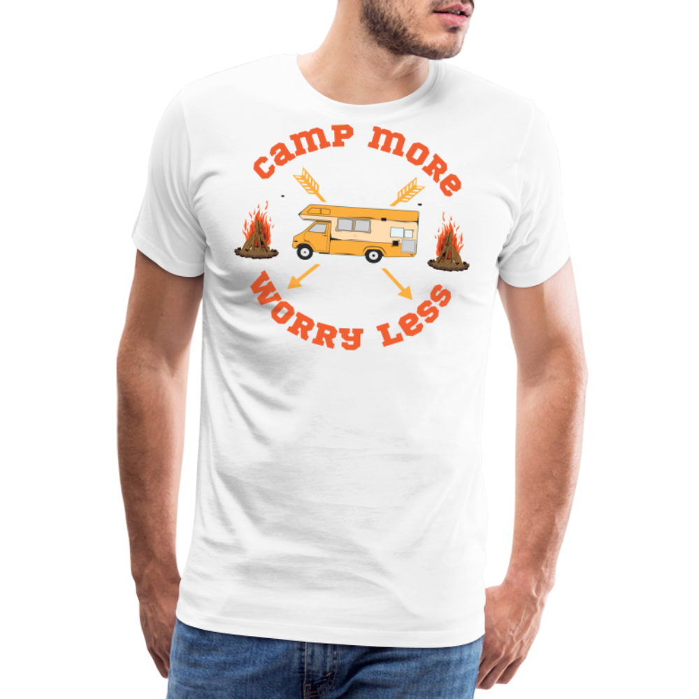 Camp more Camping Vanlife Premium T-Shirt Herren - Weiß