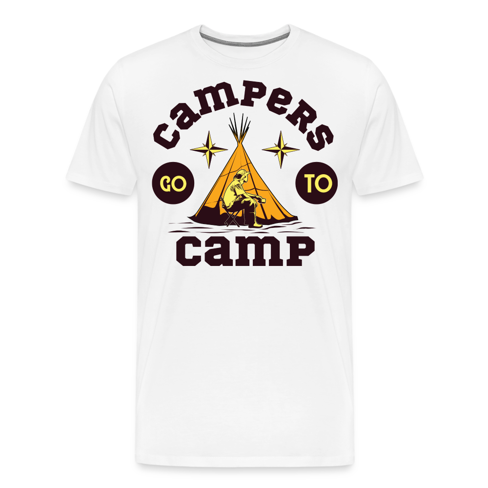 Campers go to Camp Camping Vanlife Premium T-Shirt Herren - Weiß