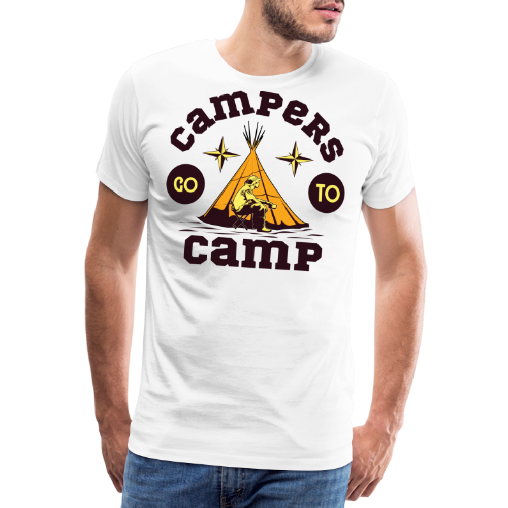 Campers go to Camp Camping Vanlife Premium T-Shirt Herren - Weiß