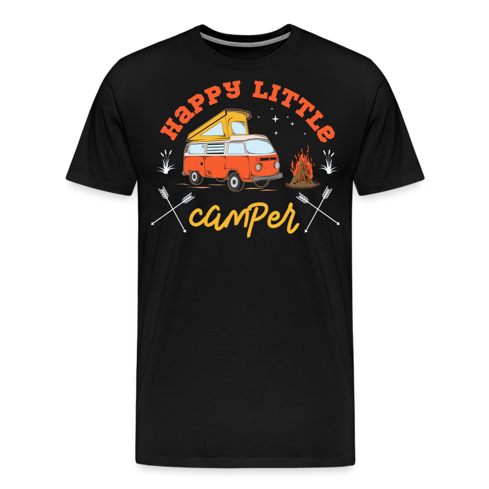 Happy Little Camper Camping Vanlife Premium T-Shirt Herren - Schwarz