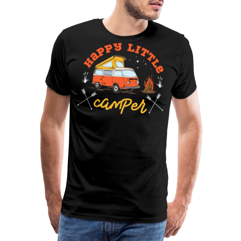 Happy Little Camper Camping Vanlife Premium T-Shirt Herren - Schwarz