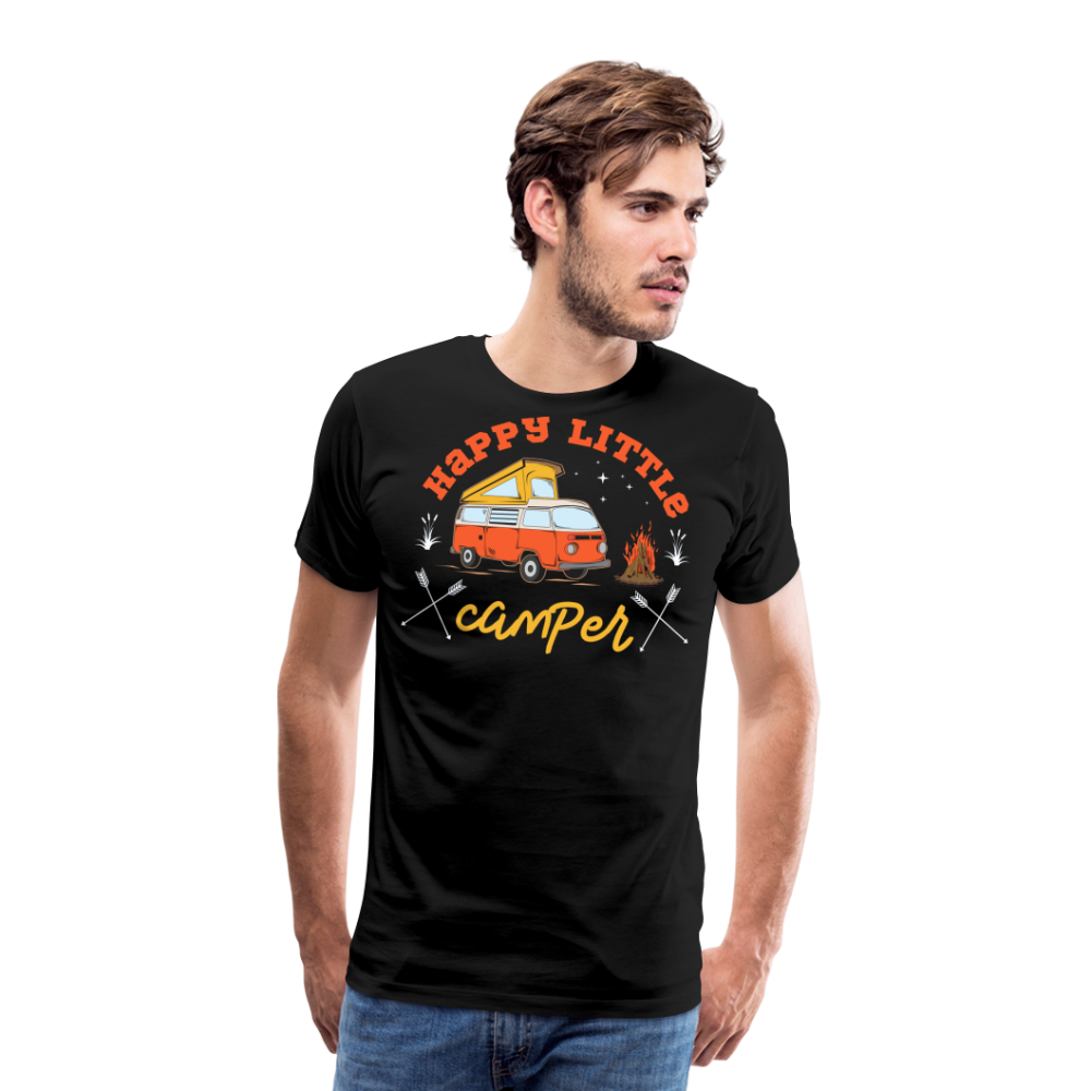 Happy Little Camper Camping Vanlife Premium T-Shirt Herren - Schwarz