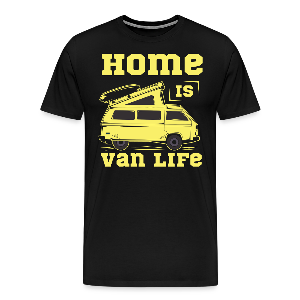 Home is Van Life Camping Vanlife Premium T-Shirt Herren - Schwarz