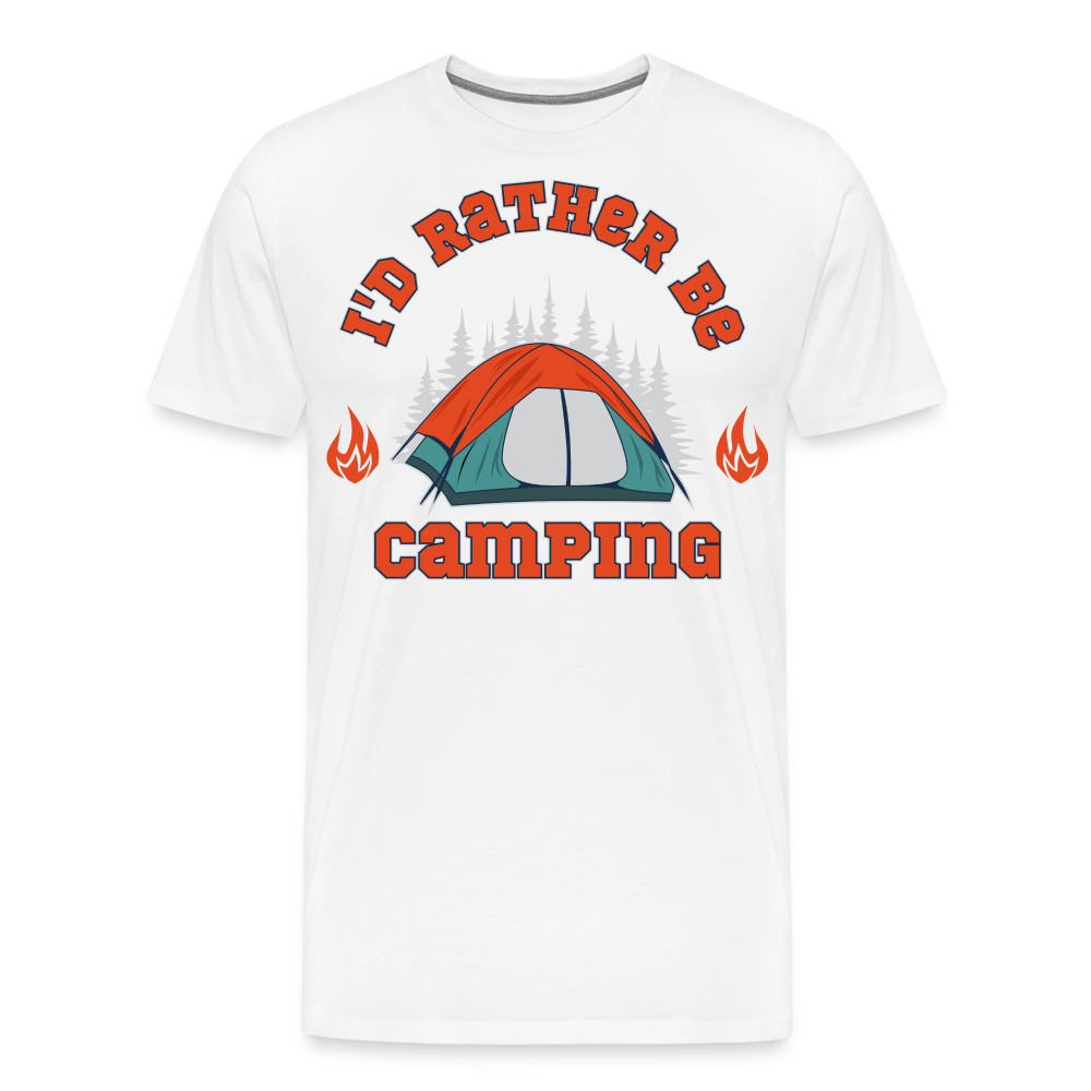 Id Rather be Camping Camping Vanlife Premium T-Shirt Herren - Weiß