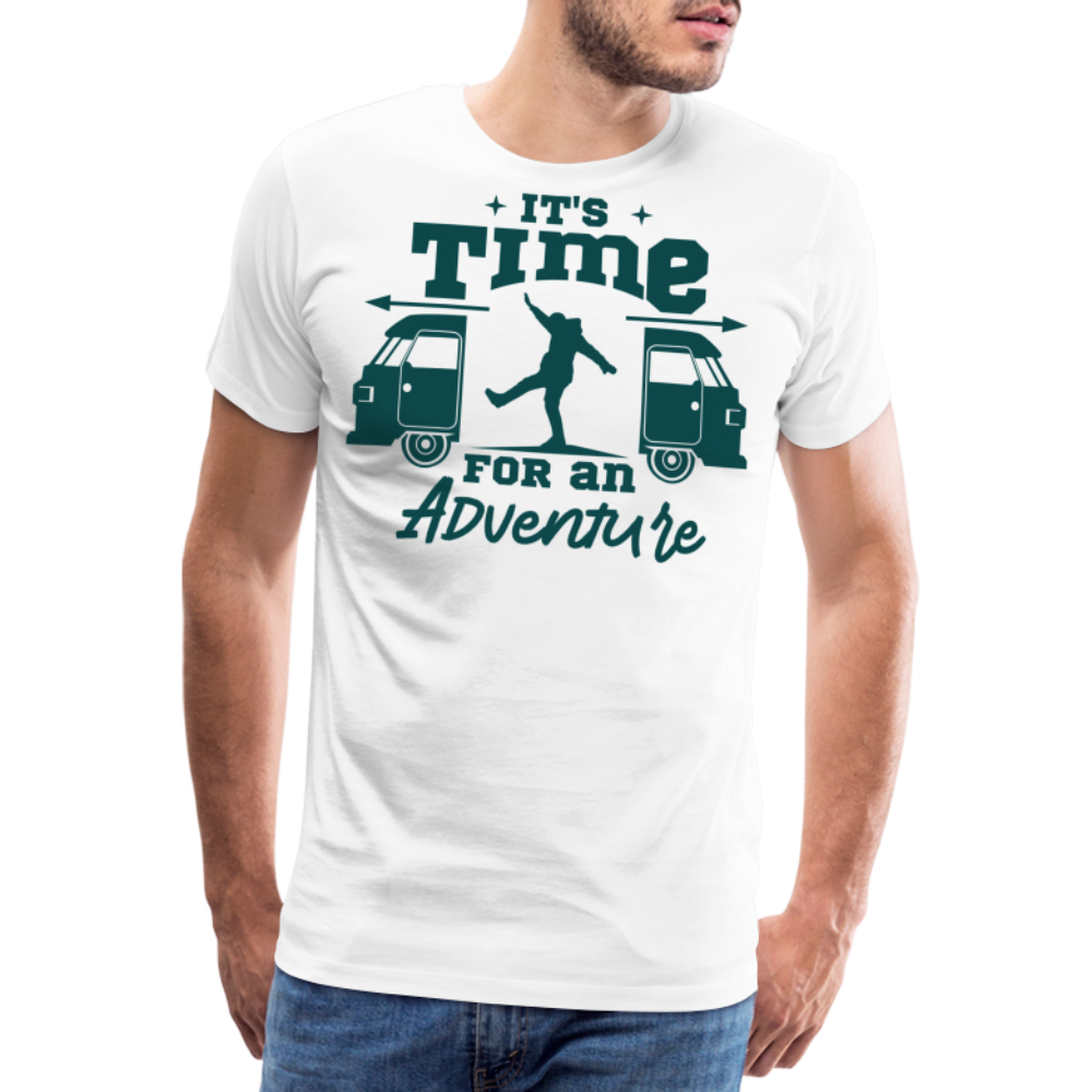 Its Time for an Adventure Camping Vanlife Premium T-Shirt Herren - Weiß