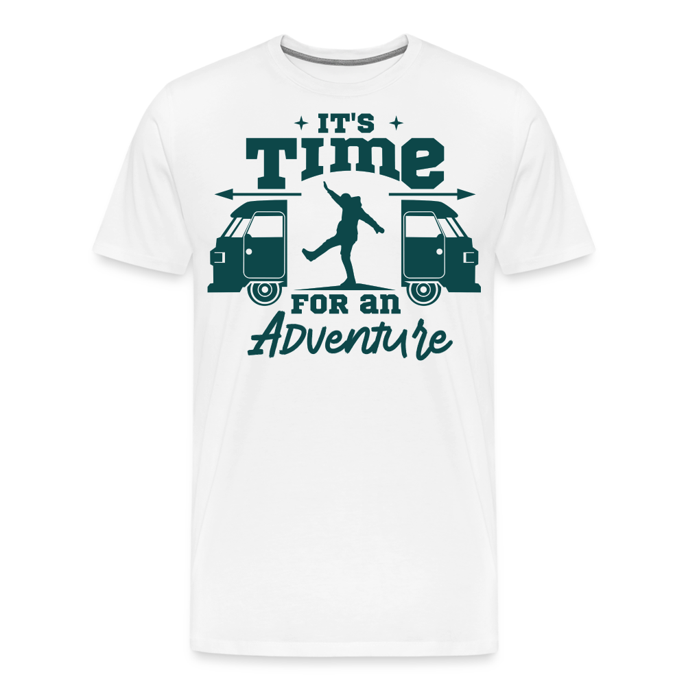 Its Time for an Adventure Camping Vanlife Premium T-Shirt Herren - Weiß