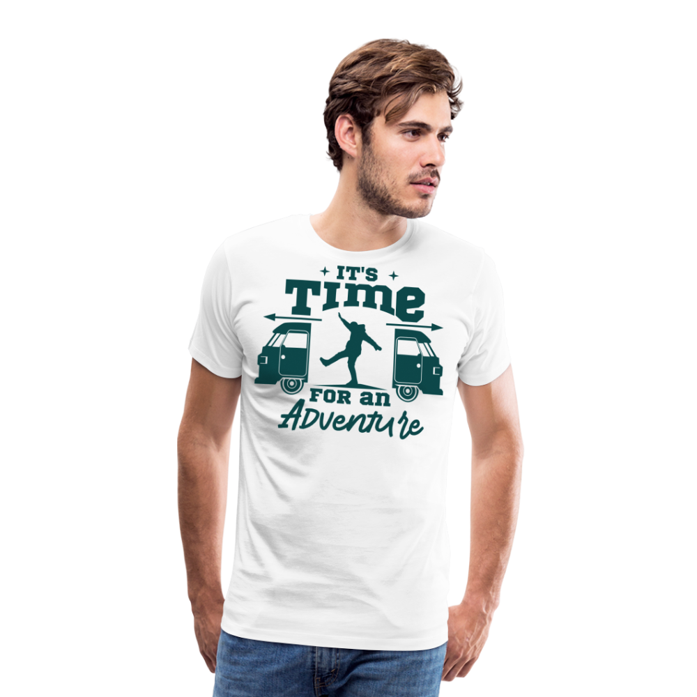 Its Time for an Adventure Camping Vanlife Premium T-Shirt Herren - Weiß