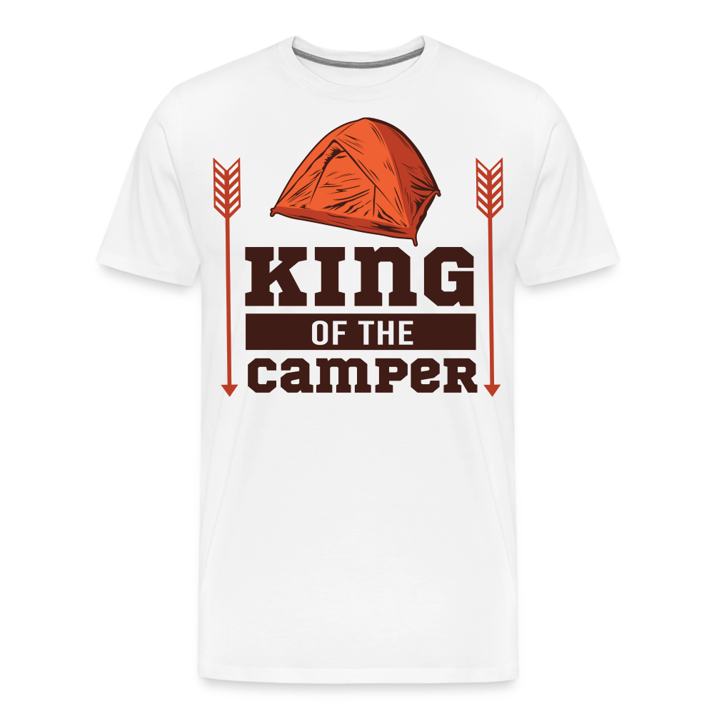 King of the Camper Camping Vanlife Premium T-Shirt Herren - Weiß