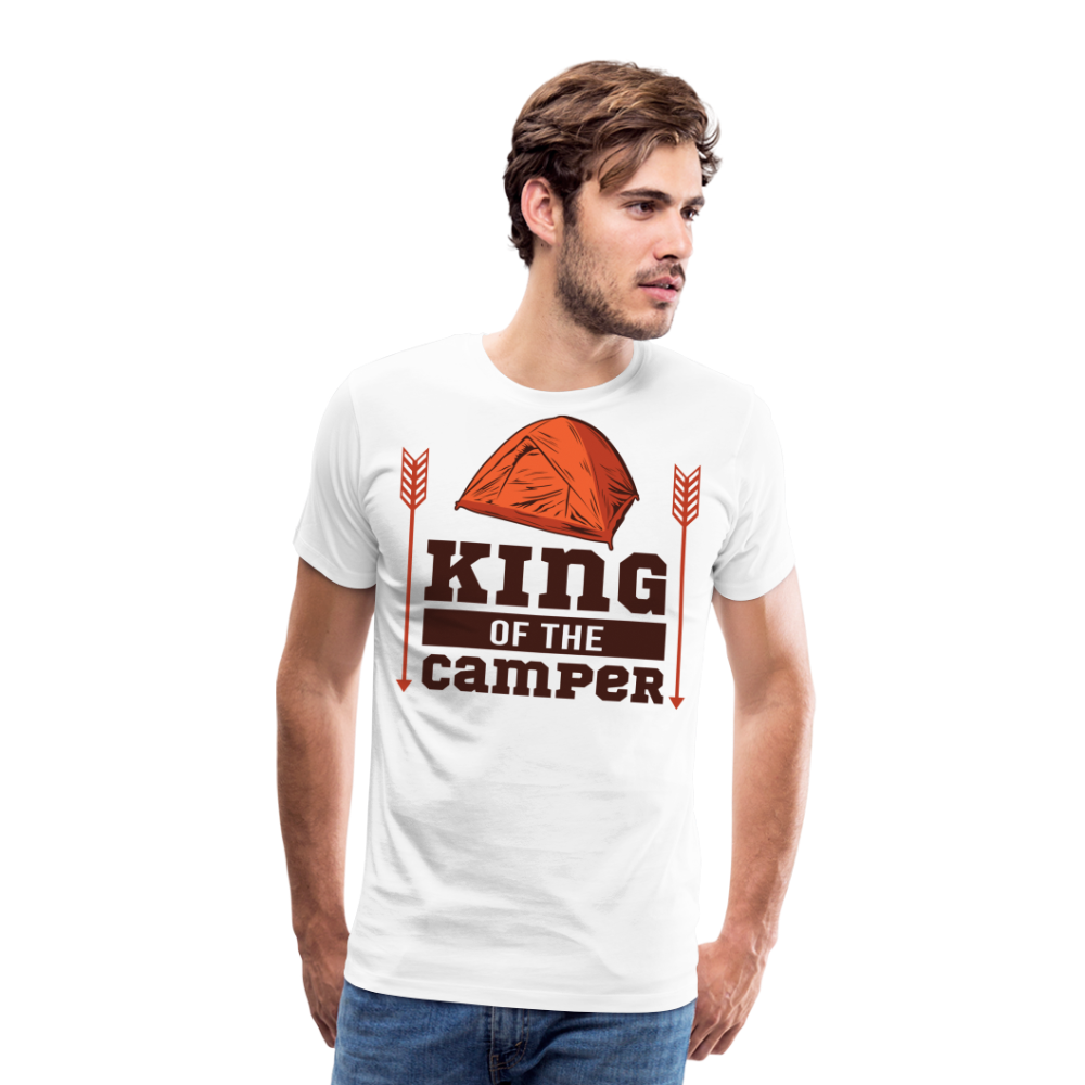 King of the Camper Camping Vanlife Premium T-Shirt Herren - Weiß