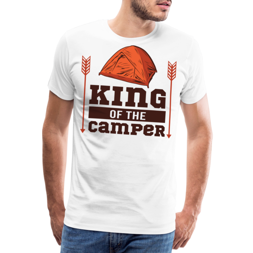 King of the Camper Camping Vanlife Premium T-Shirt Herren - Weiß