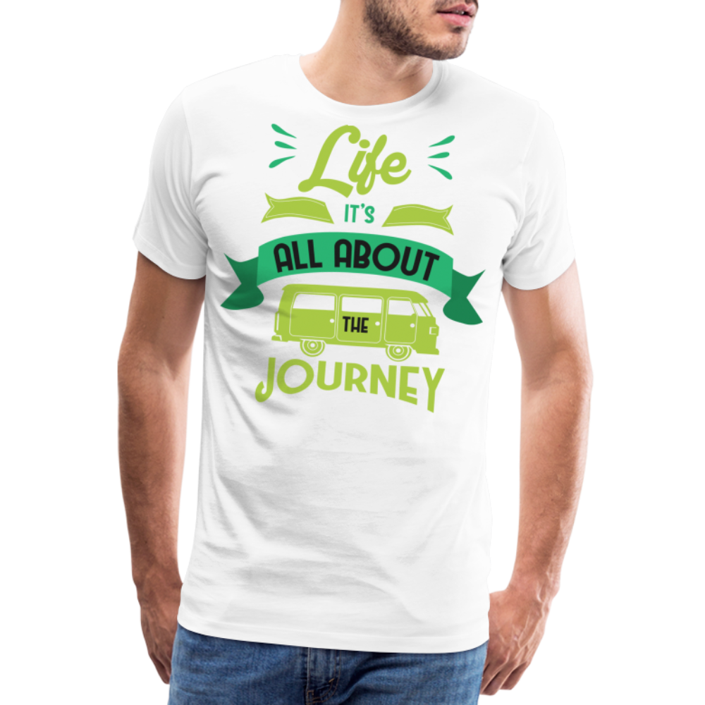 Life its All About the Journey Camping Vanlife Premium T-Shirt Herren - Weiß