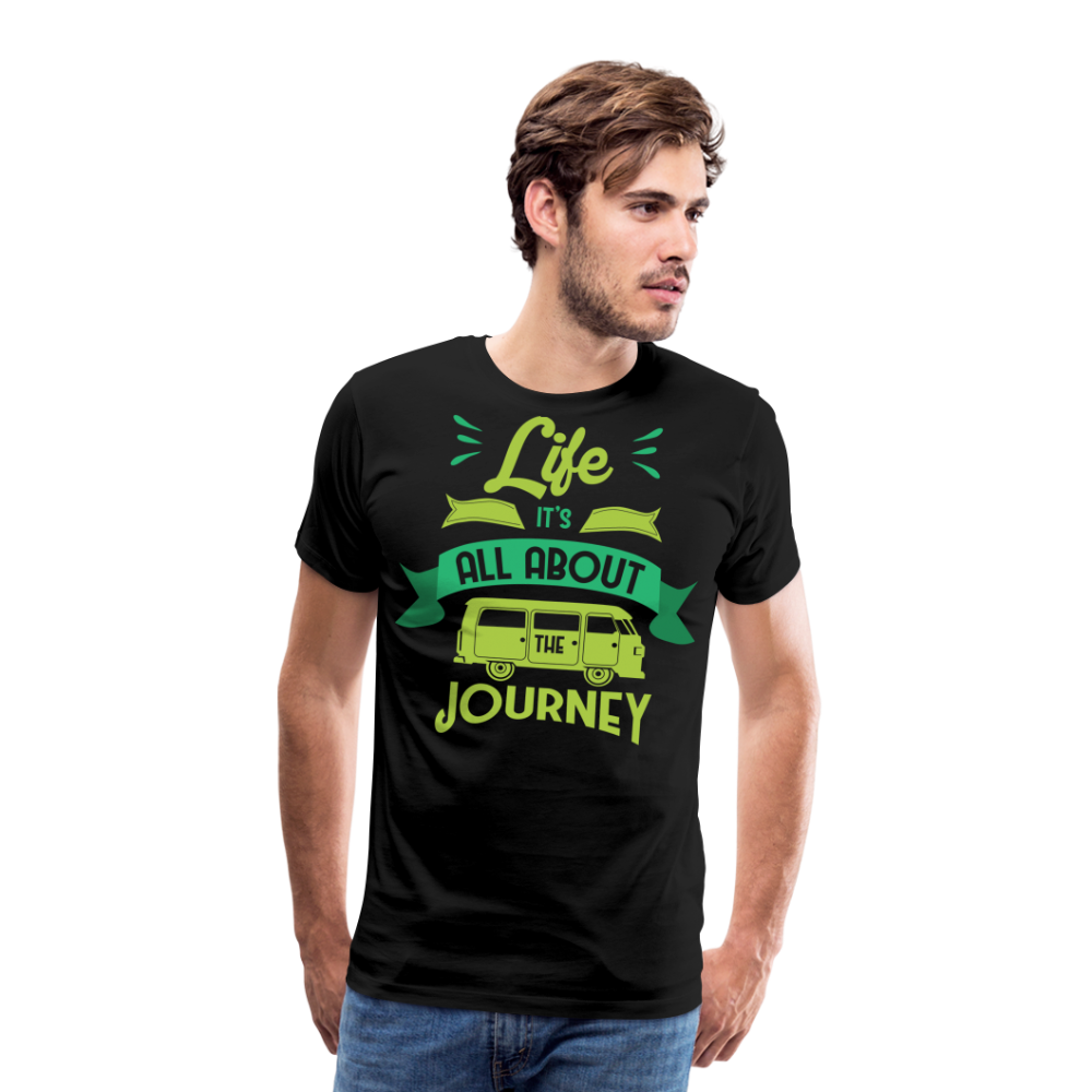 Life its All About the Journey Camping Vanlife Premium T-Shirt Herren - Schwarz