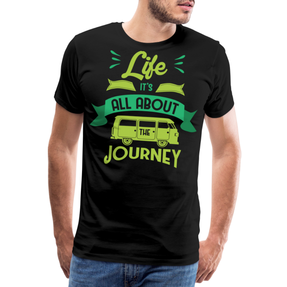 Life its All About the Journey Camping Vanlife Premium T-Shirt Herren - Schwarz