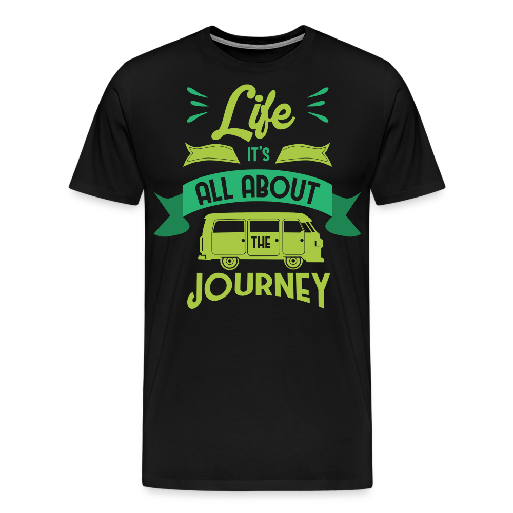Life its All About the Journey Camping Vanlife Premium T-Shirt Herren - Schwarz