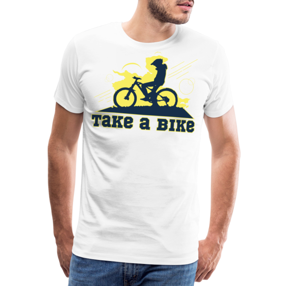 Take a Bike Camping Vanlife Premium T-Shirt Herren - Weiß