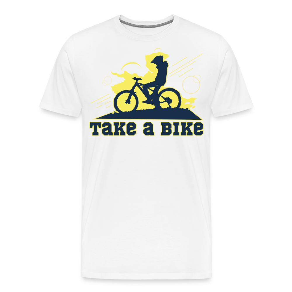 Take a Bike Camping Vanlife Premium T-Shirt Herren - Weiß