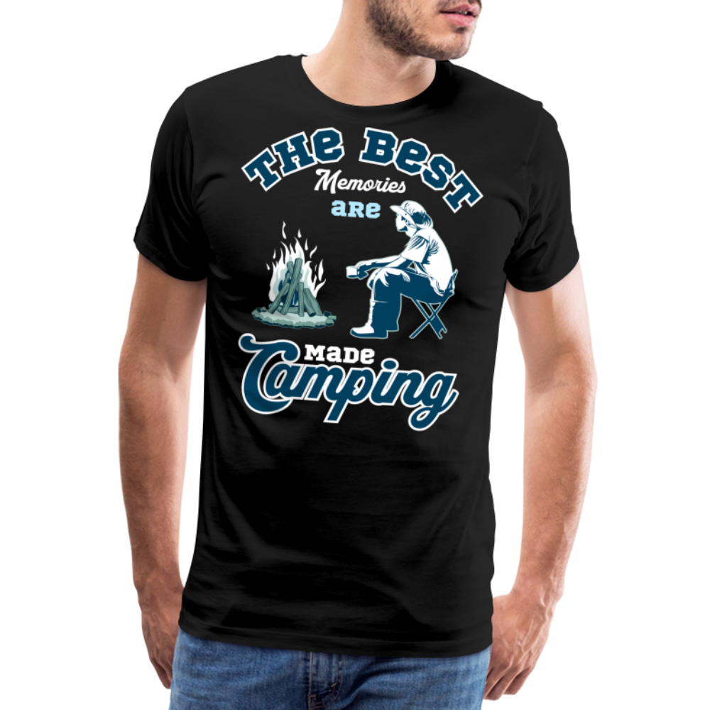 The Best Memories are Made Camping Camping Vanlife Premium T-Shirt Herren - Schwarz