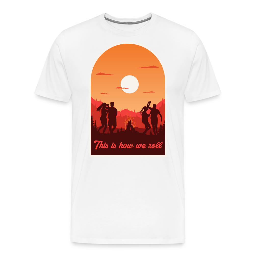 This is How We Roll Camping Vanlife Premium T-Shirt Herren - Weiß