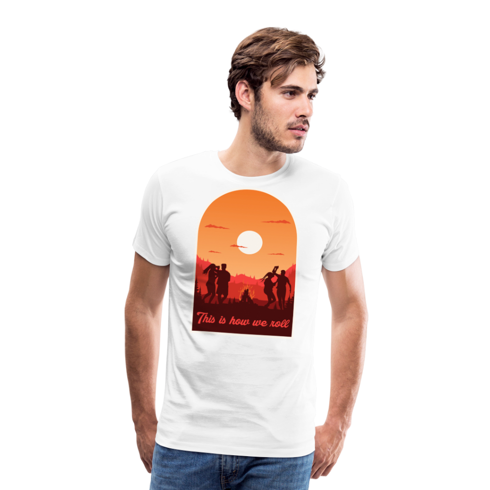 This is How We Roll Camping Vanlife Premium T-Shirt Herren - Weiß