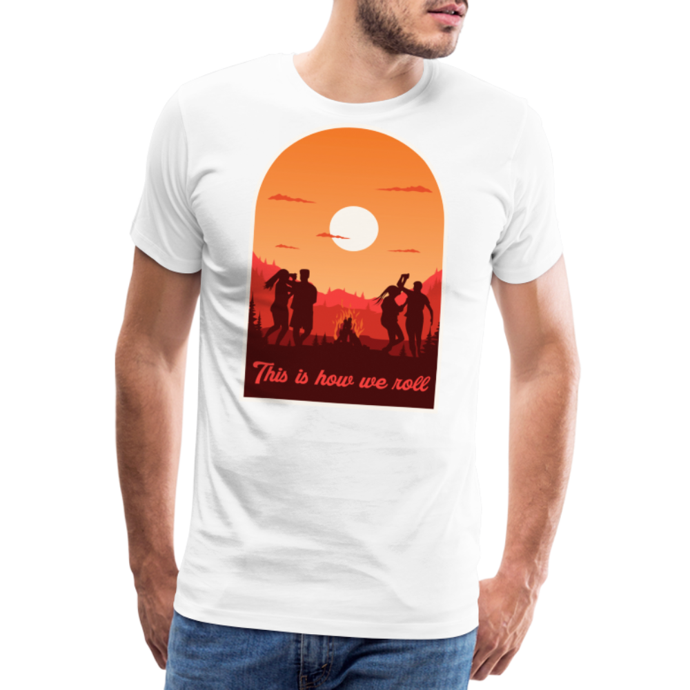 This is How We Roll Camping Vanlife Premium T-Shirt Herren - Weiß