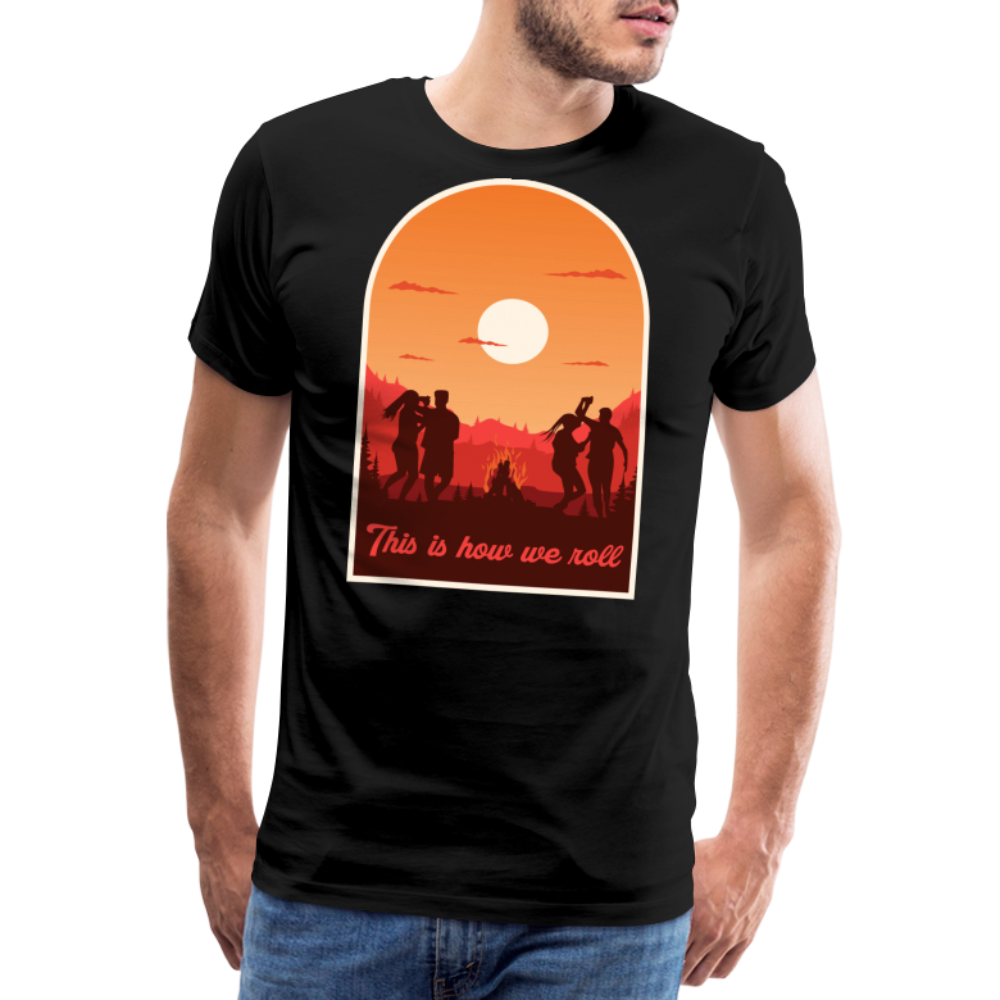 This is How We Roll Camping Vanlife Premium T-Shirt Herren - Schwarz