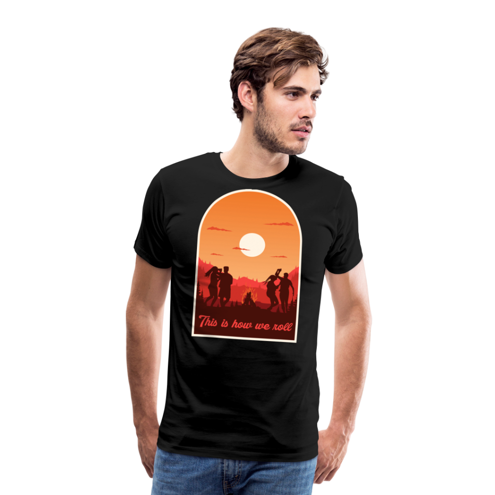 This is How We Roll Camping Vanlife Premium T-Shirt Herren - Schwarz