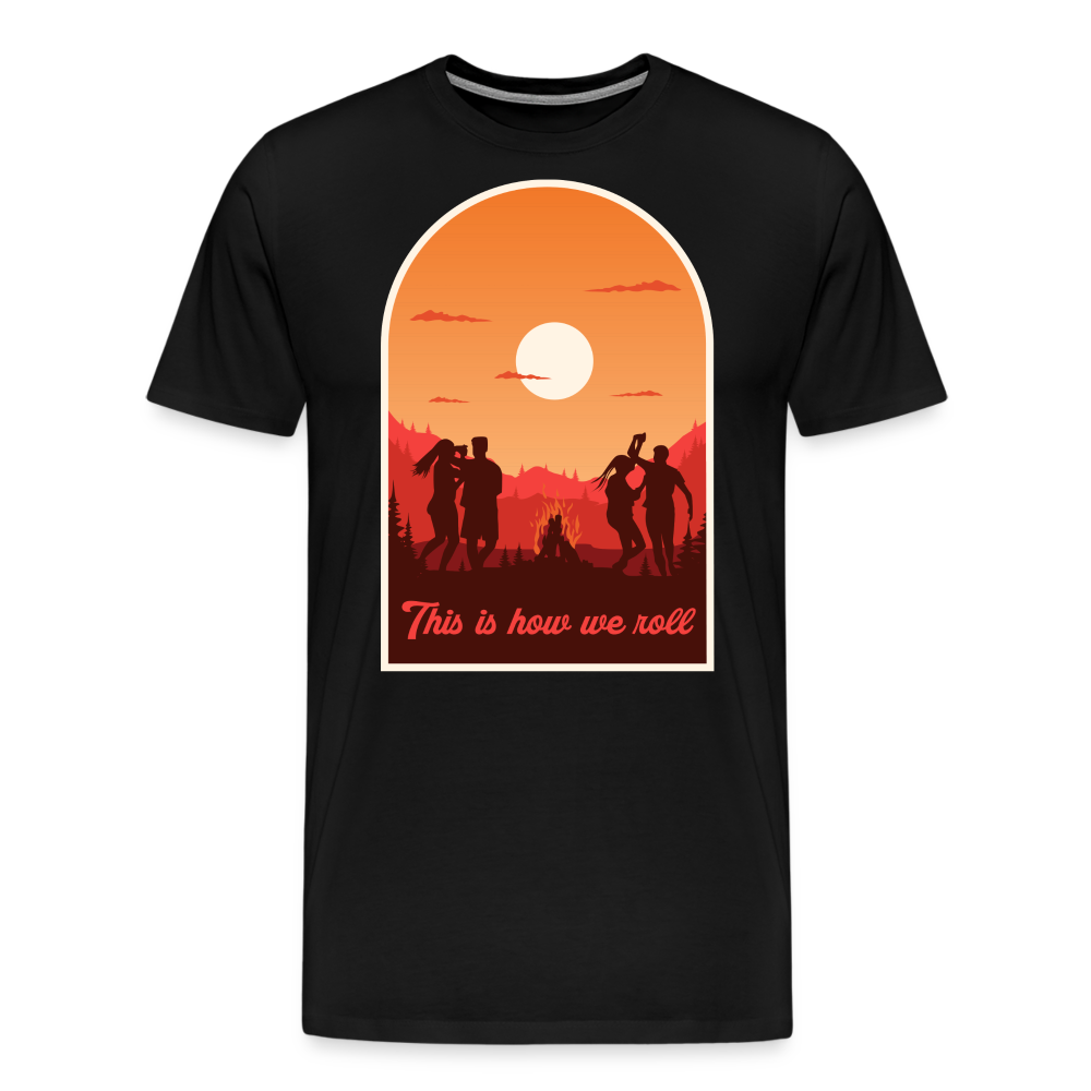 This is How We Roll Camping Vanlife Premium T-Shirt Herren - Schwarz