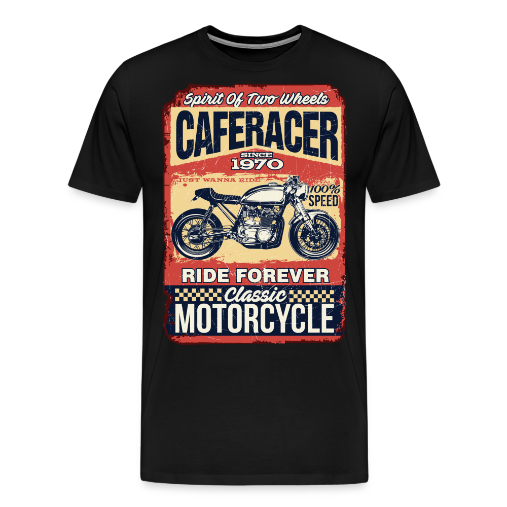Cafe Racer Motorcycle Vintage Retro Premium T-Shirt Herren - Schwarz