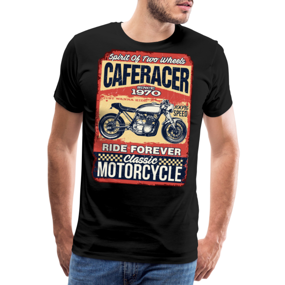 Cafe Racer Motorcycle Vintage Retro Premium T-Shirt Herren - Schwarz