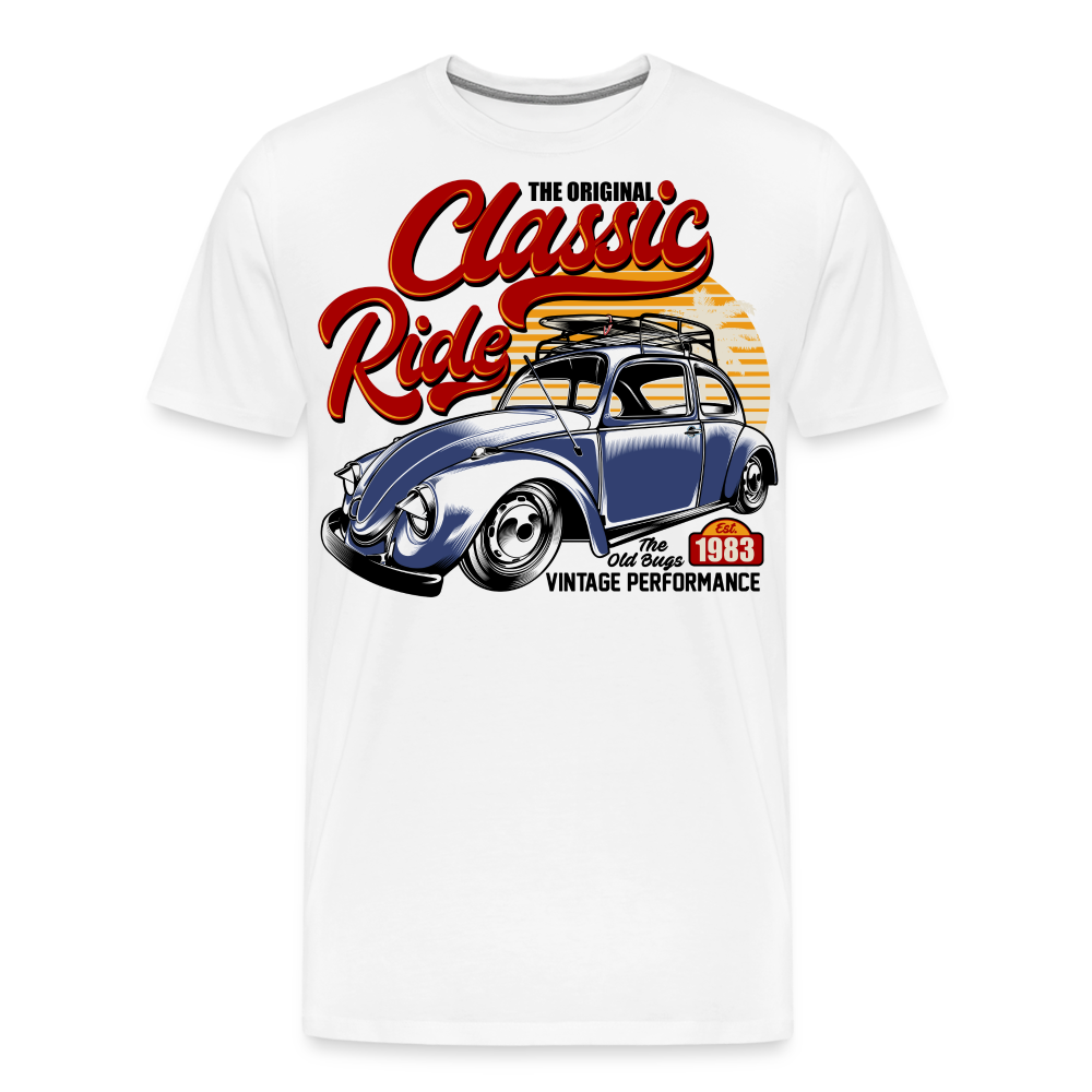 Classic Ride Vintage Retro Premium T-Shirt Herren - Weiß