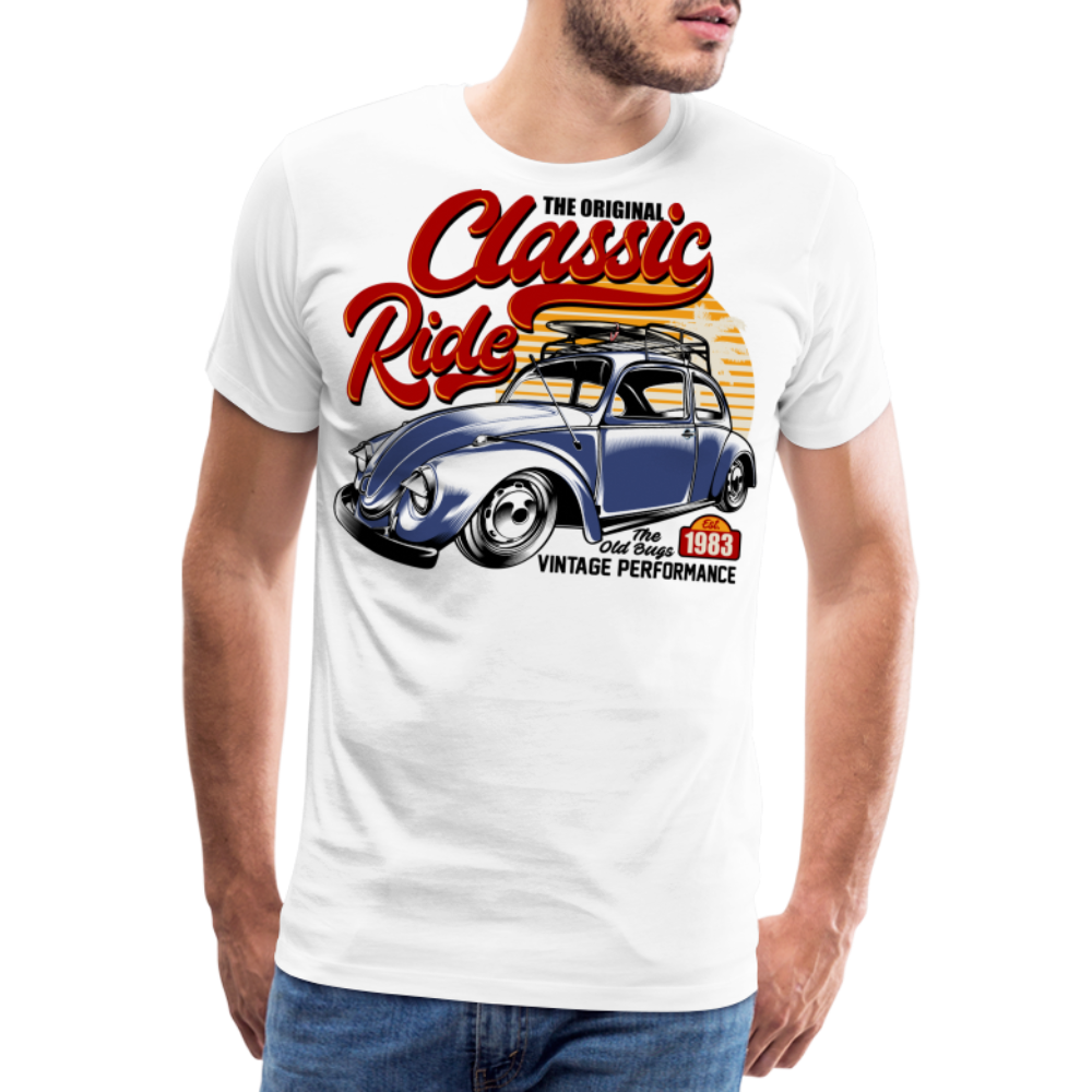 Classic Ride Vintage Retro Premium T-Shirt Herren - Weiß
