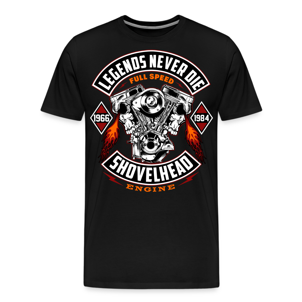 Legends Never Die Vintage Retro Premium T-Shirt Herren - Schwarz