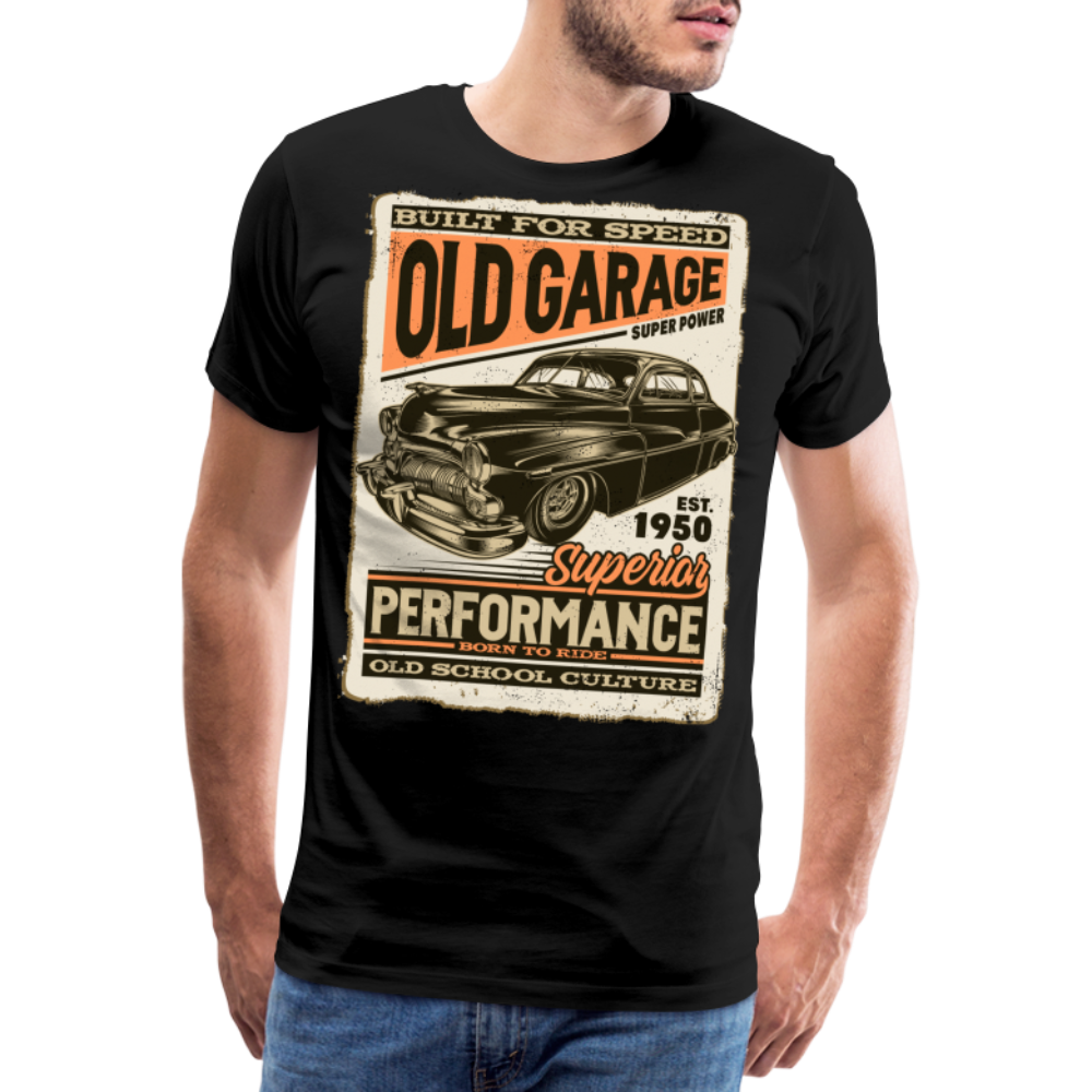 OLD GARAGE Vintage Retro Premium T-Shirt Herren - Schwarz