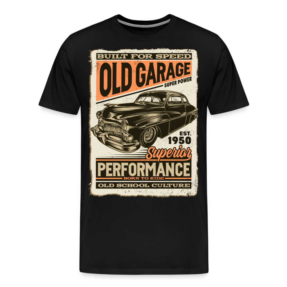 OLD GARAGE Vintage Retro Premium T-Shirt Herren - Schwarz