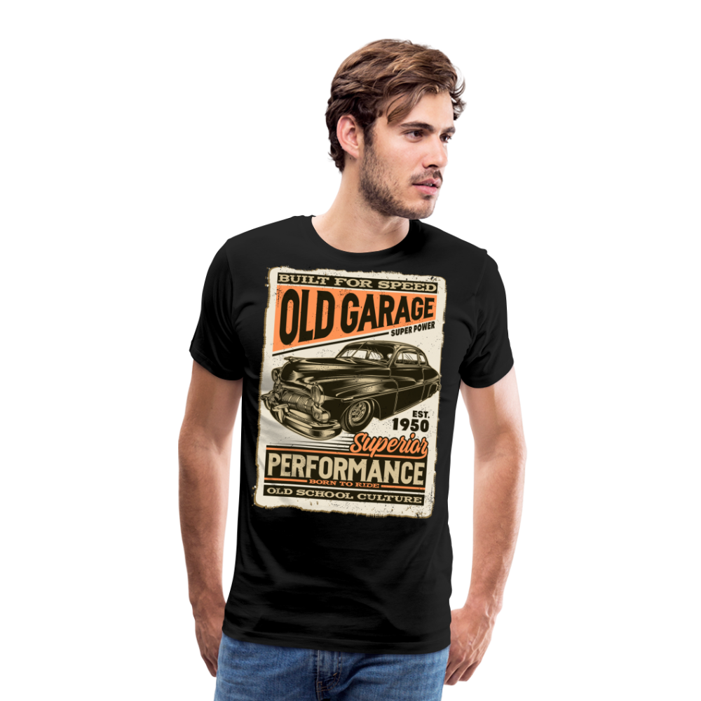 OLD GARAGE Vintage Retro Premium T-Shirt Herren - Schwarz