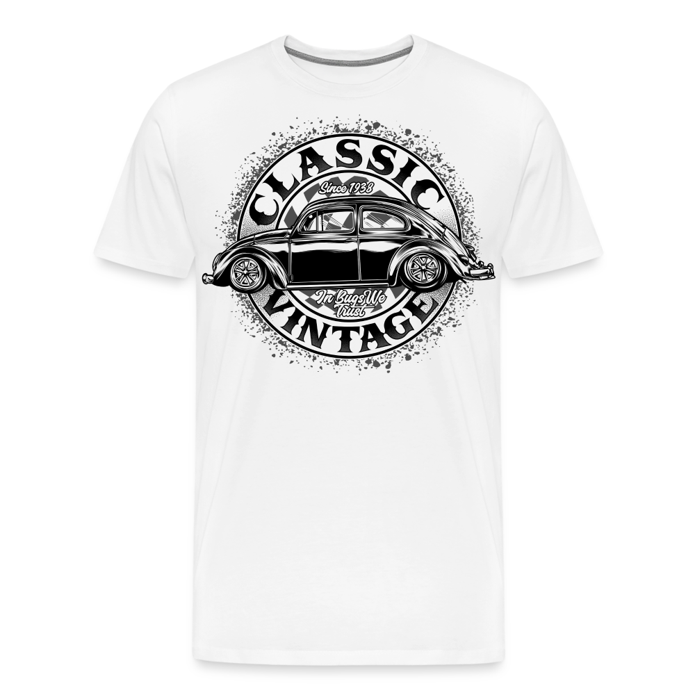 CLASSIC VINTAGE Retro Premium T-Shirt Herren - Weiß
