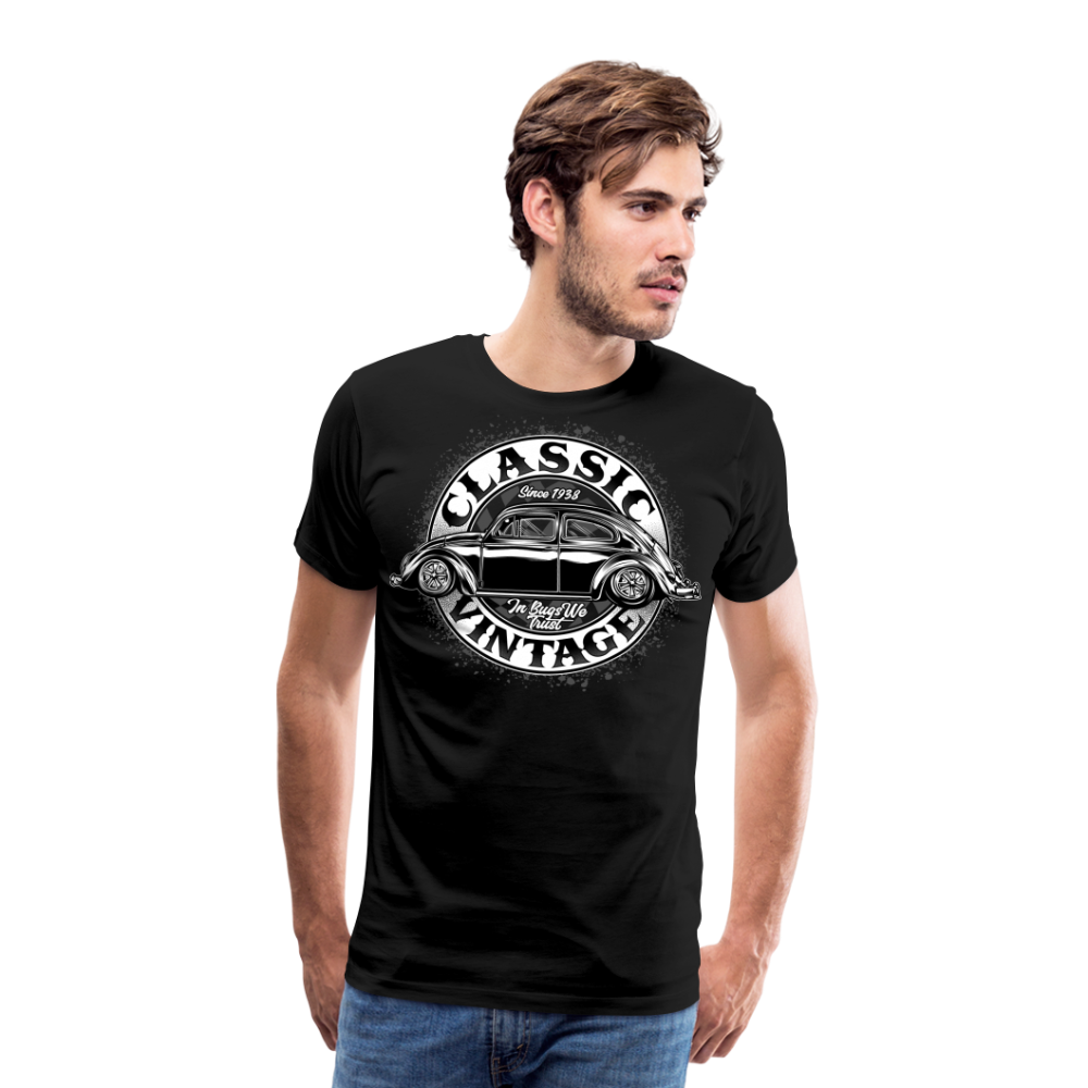 CLASSIC VINTAGE Retro Premium T-Shirt Herren - Schwarz