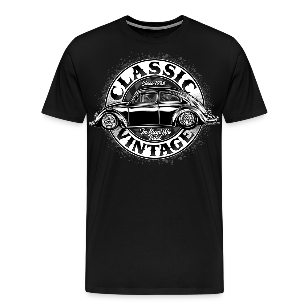 CLASSIC VINTAGE Retro Premium T-Shirt Herren - Schwarz