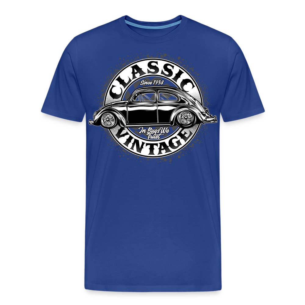 CLASSIC VINTAGE Retro Premium T-Shirt Herren - Königsblau
