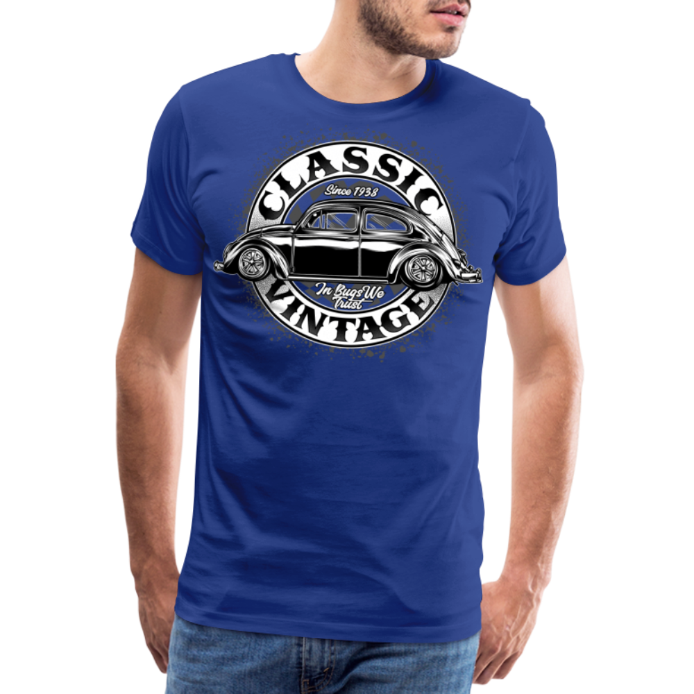 CLASSIC VINTAGE Retro Premium T-Shirt Herren - Königsblau