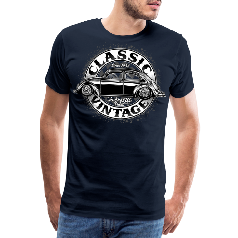CLASSIC VINTAGE Retro Premium T-Shirt Herren - Navy