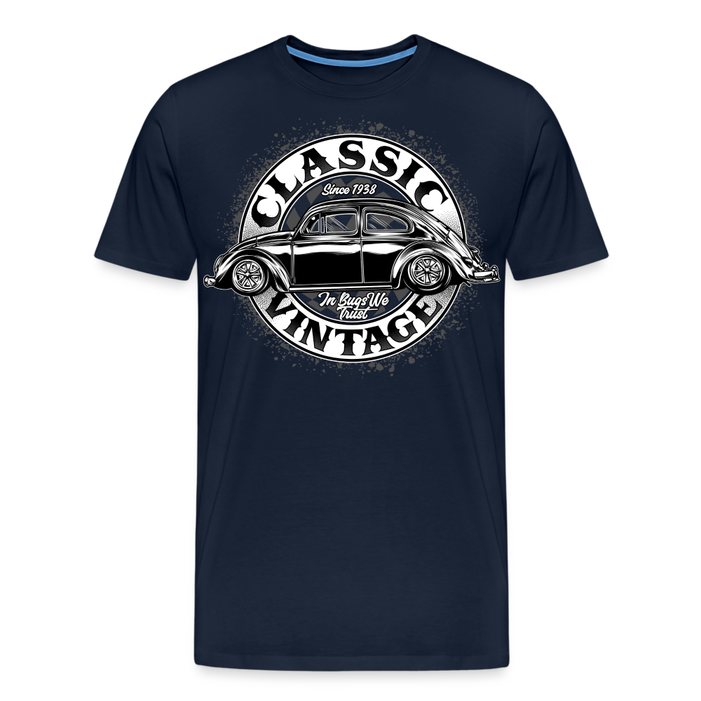 CLASSIC VINTAGE Retro Premium T-Shirt Herren - Navy