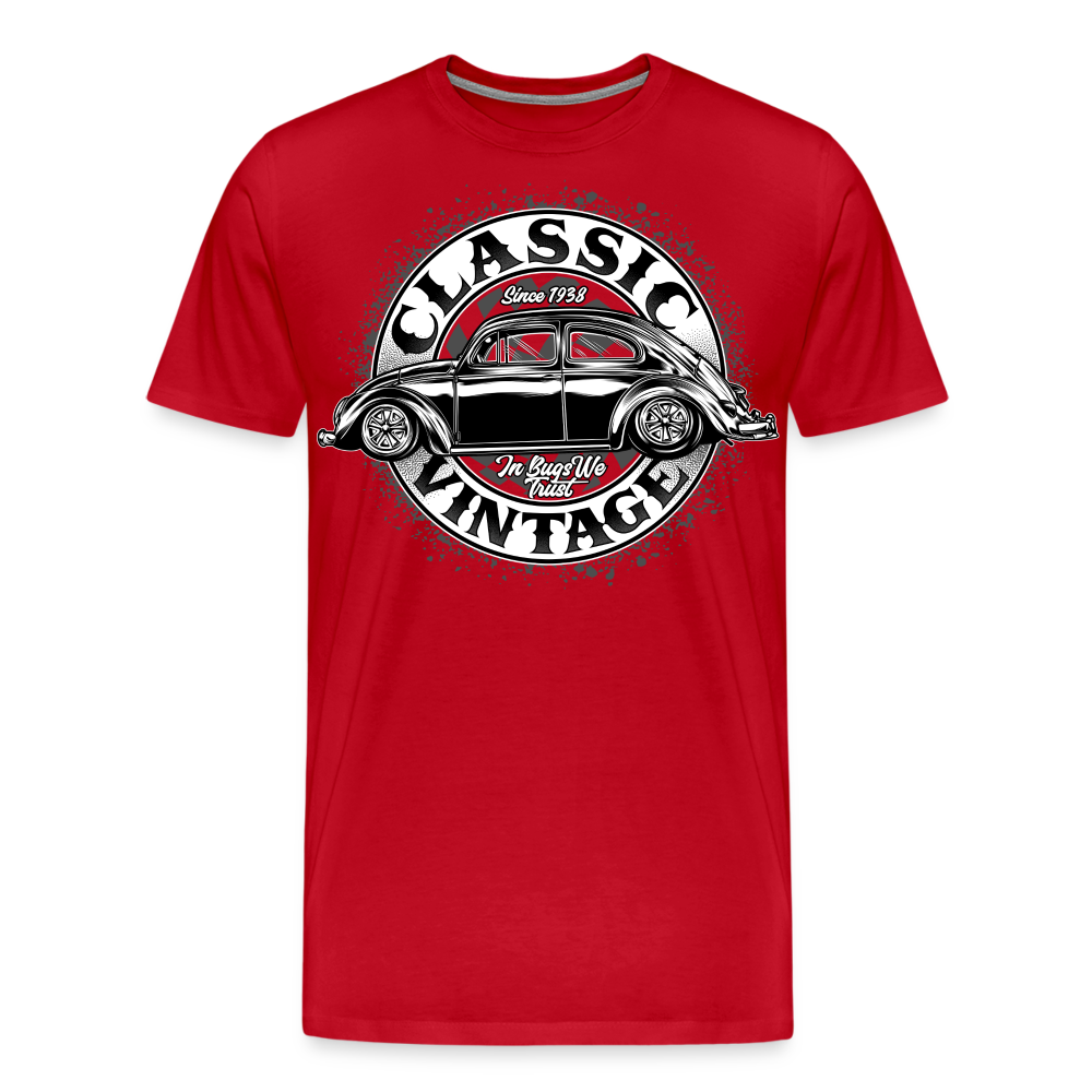 CLASSIC VINTAGE Retro Premium T-Shirt Herren - Rot