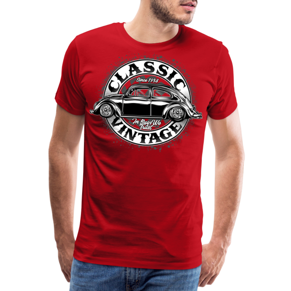 CLASSIC VINTAGE Retro Premium T-Shirt Herren - Rot