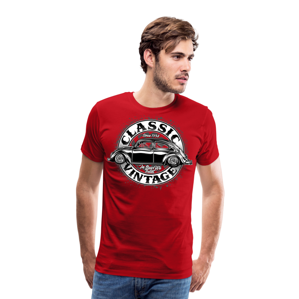 CLASSIC VINTAGE Retro Premium T-Shirt Herren - Rot