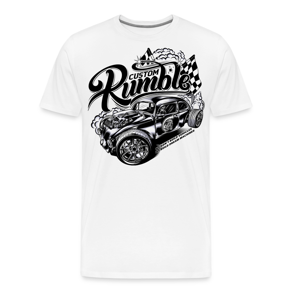 CUSTOM RUMBLE Vintage Retro Premium T-Shirt Herren - Weiß